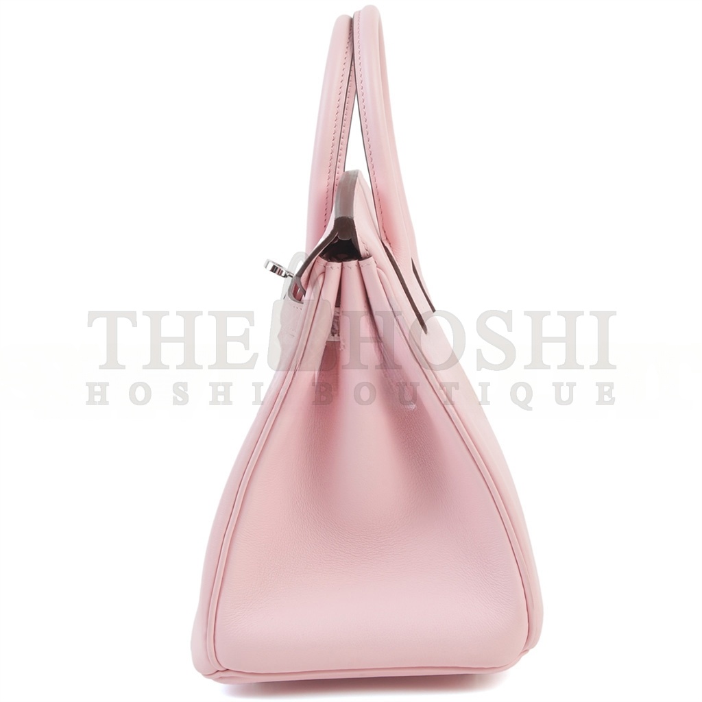 H**me5 BIRKIN 25 SWIFT LEATHER 3Q CHERRY BLOSSOM SILVER BUCKLE H049362CK3Q (25*20*13cm) Master Quality